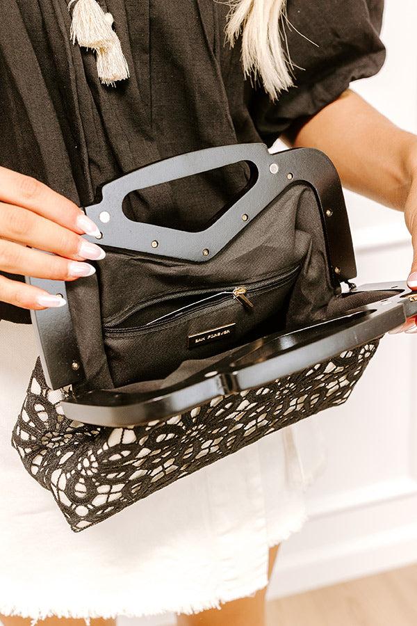 Impressions Boho Moment Crochet Purse In Black