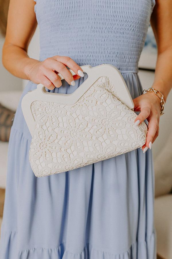 Impressions Boho Moment Crochet Purse In Cream