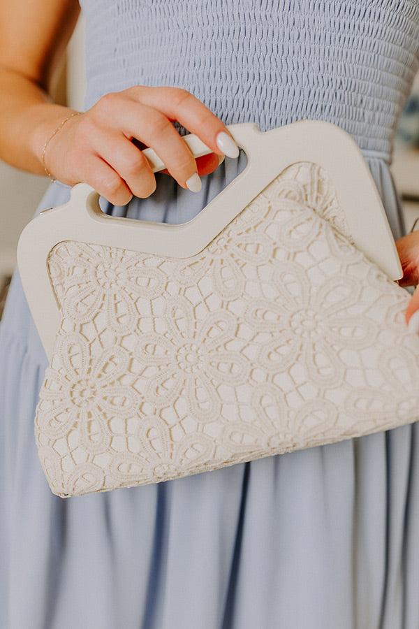 Impressions Boho Moment Crochet Purse In Cream