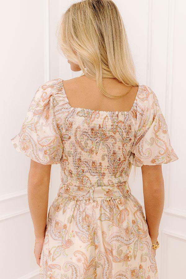 Impressions Boho Vibes Paisley Crop Top