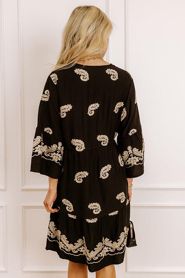 Impressions Bonding In Bali Embroidered Mini Dress