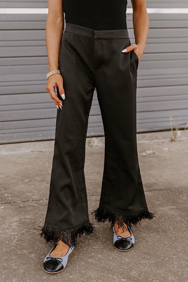 Impressions Book It High Waist Feather Pants