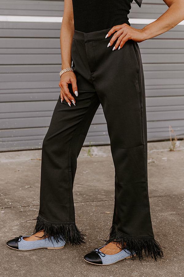 Impressions Book It High Waist Feather Pants