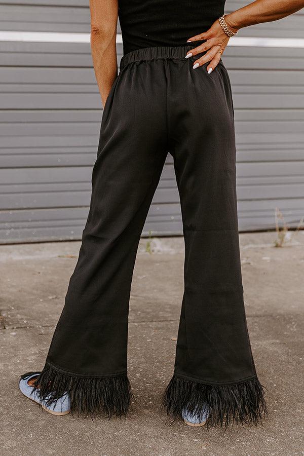 Impressions Book It High Waist Feather Pants