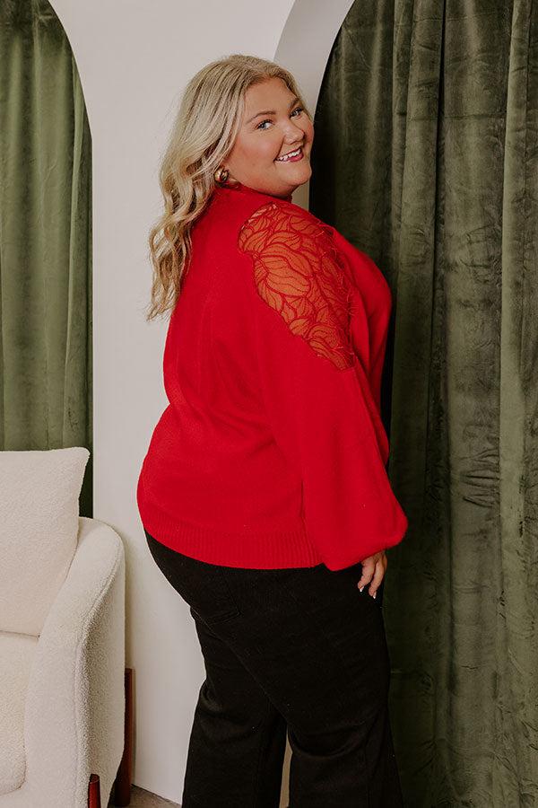 Impressions Bordeaux Bliss Knit Sweater Curves