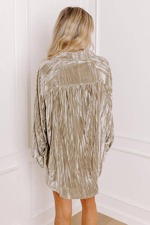 Impressions Bordeaux Bliss Velvet Button Up