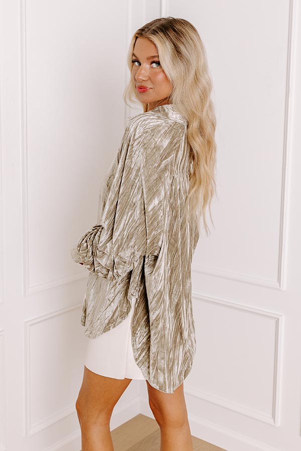 Impressions Bordeaux Bliss Velvet Button Up