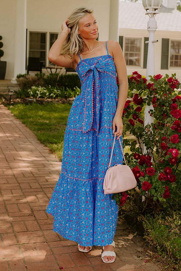 Impressions Botanic Bash Front Tie Maxi Dress