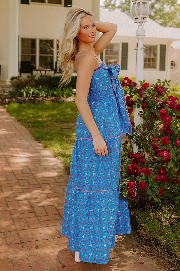 Impressions Botanic Bash Front Tie Maxi Dress