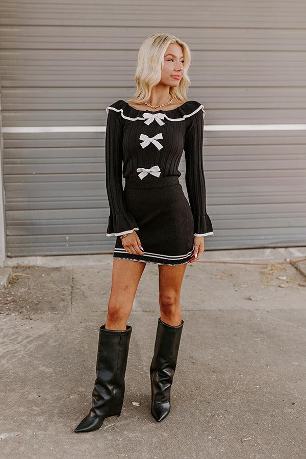 Impressions Bows And Kisses Knit Top