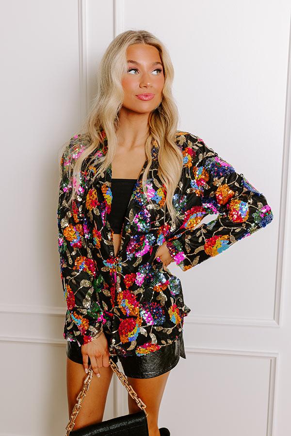 Impressions Bring The Sparkle Sequin Blazer