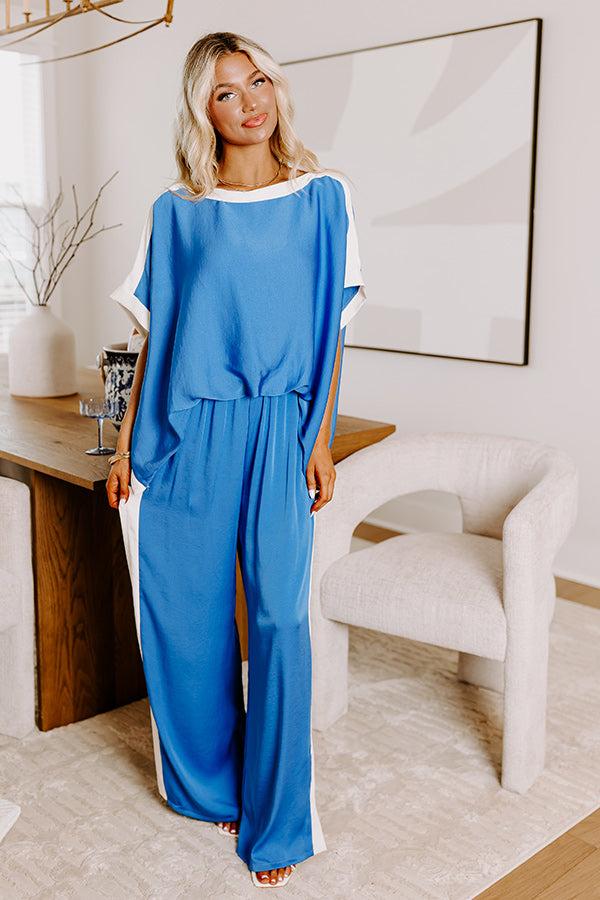 Impressions Brooklyn Babe Shift Top In Ocean Blue