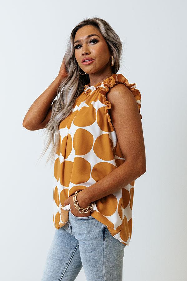 Impressions Brunch And Go Shift Top In Camel