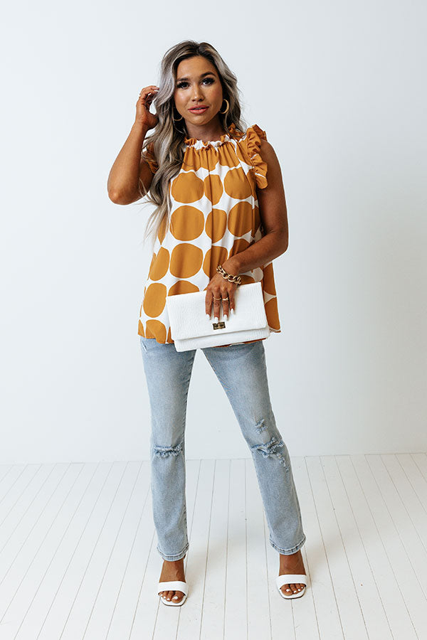 Impressions Brunch And Go Shift Top In Camel