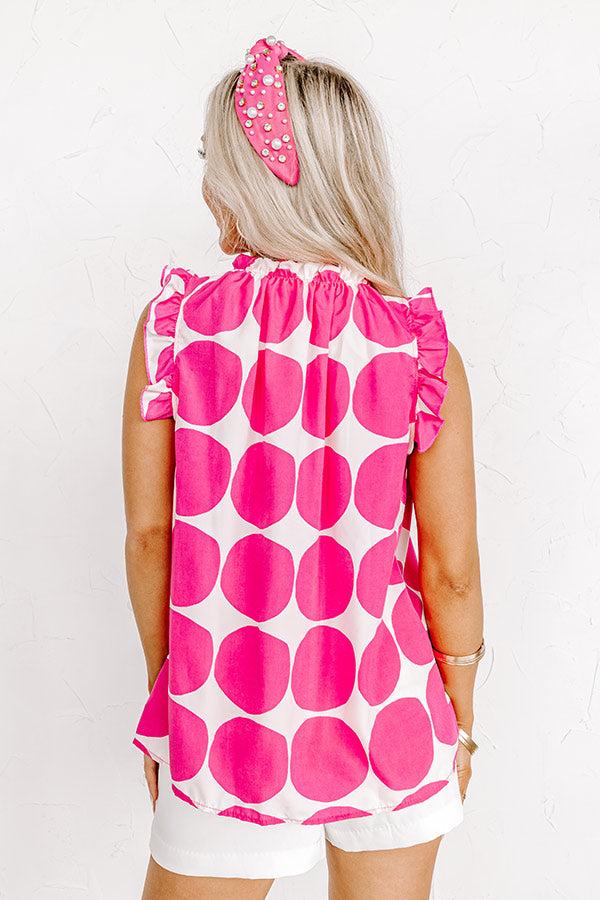 Impressions Brunch And Go Shift Top In Hot Pink