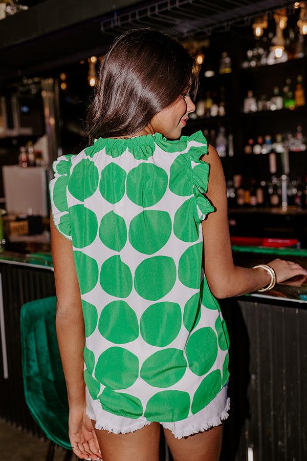 Impressions Brunch And Go Shift Top In Kelly Green