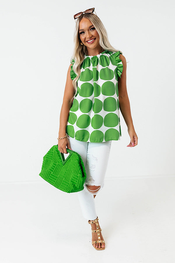 Impressions Brunch And Go Shift Top In Kelly Green