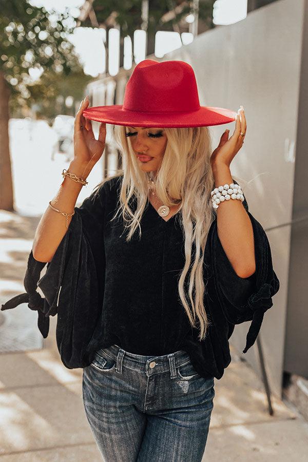 Impressions Brunch Babe Felt Fedora In Wine