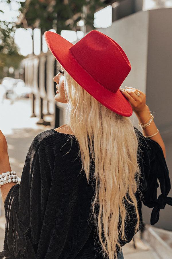 Impressions Brunch Babe Felt Fedora In Wine