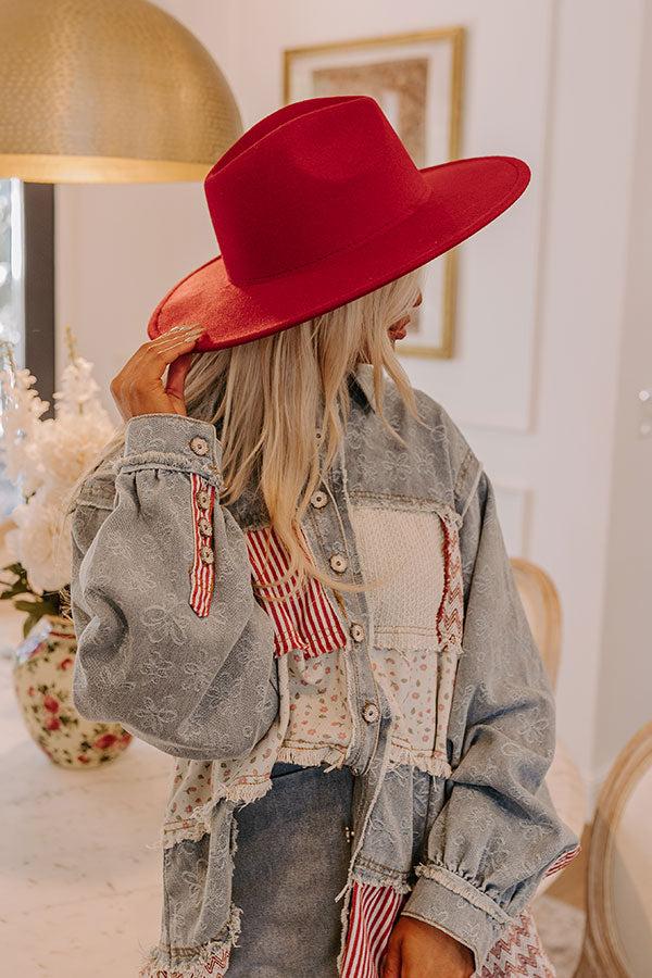 Impressions Brunch Babe Felt Fedora In Wine