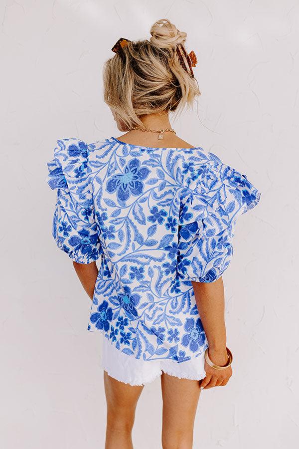 Impressions Brunch In Capri Floral Top