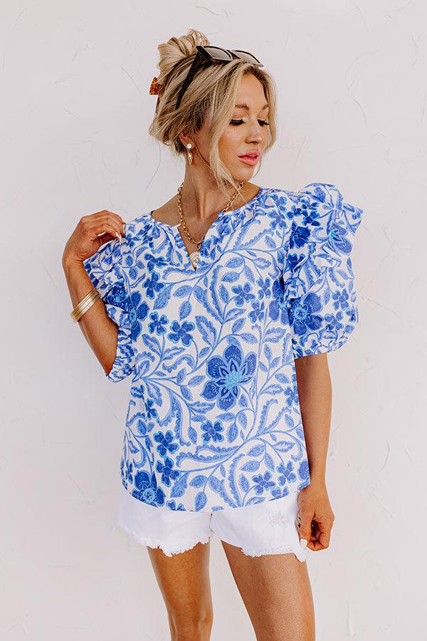 Impressions Brunch In Capri Floral Top