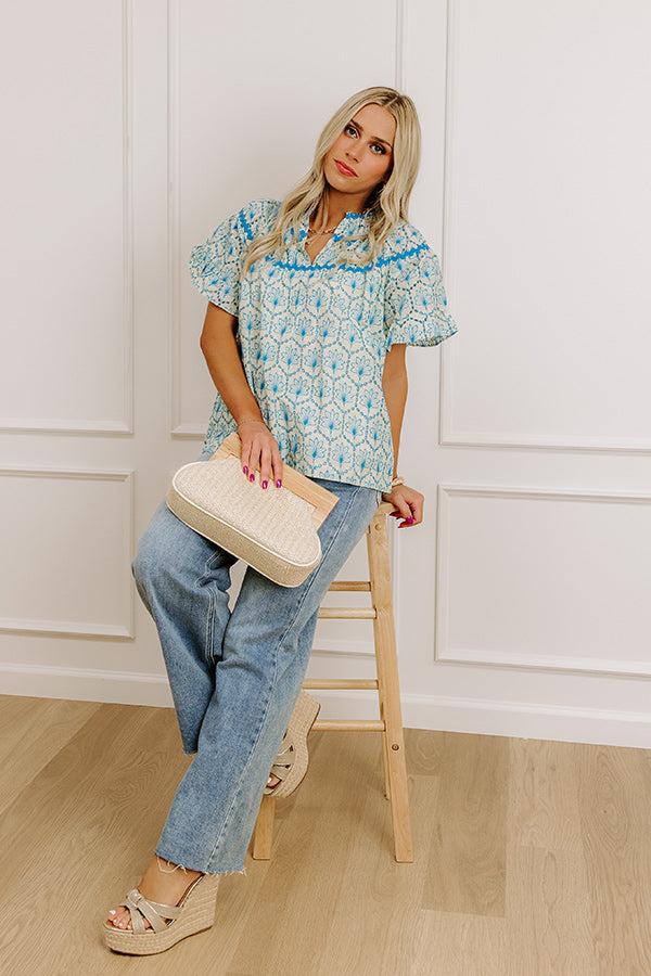 Impressions Brunching With Besties Eyelet Top