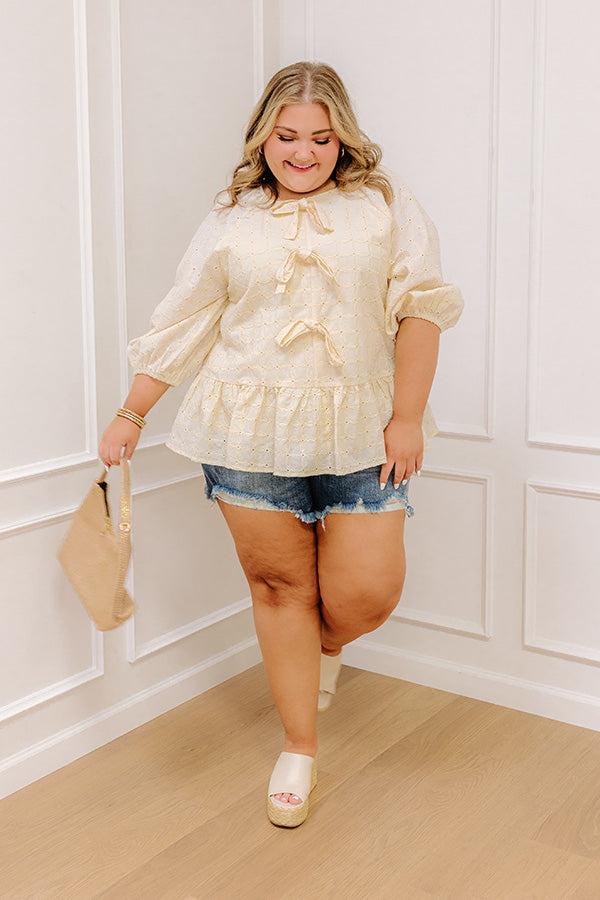 Impressions Buttercup Charm Eyelet Top Curves