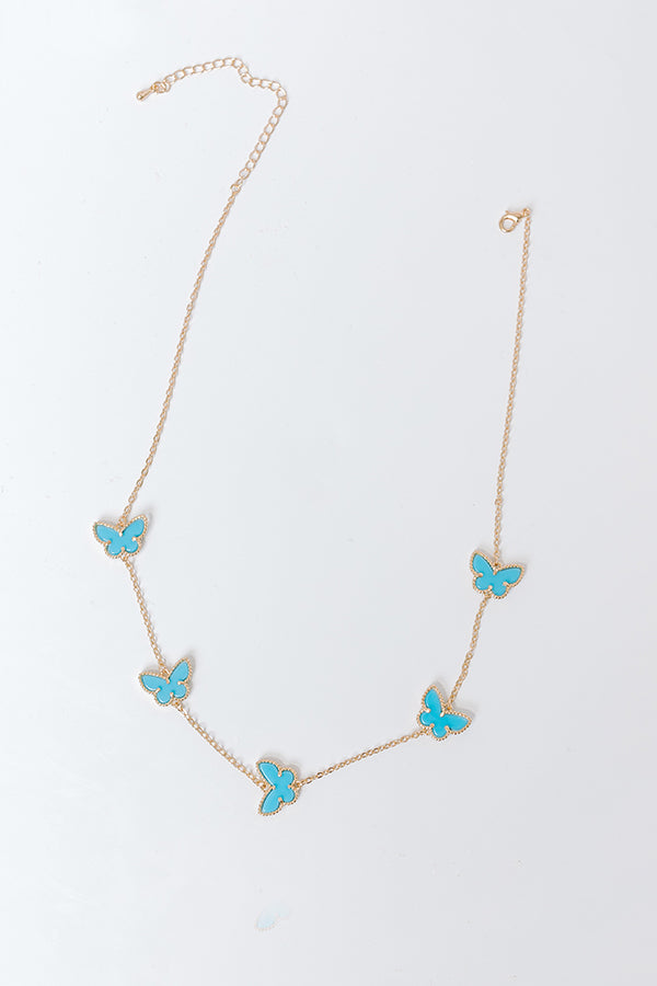 Impressions Butterfly Garden Necklace in Turquoise