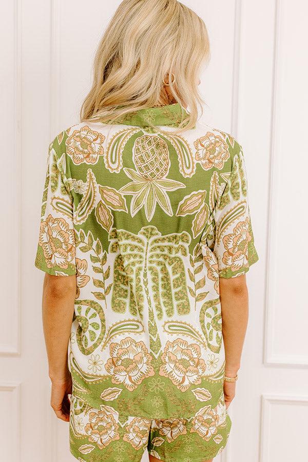 Impressions Cabana Cutie Floral Button Up