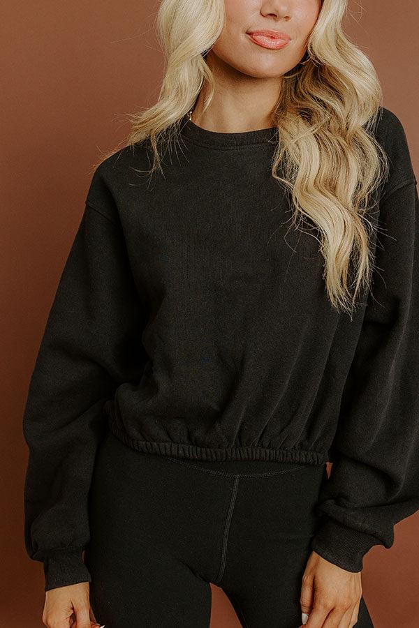 Impressions Cabin Cozy Sweatshirt In Black