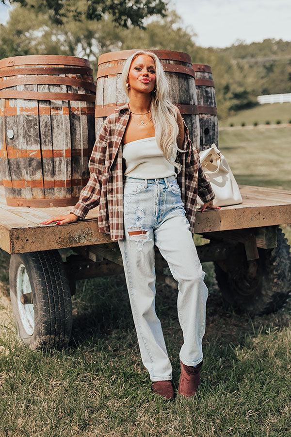 Impressions Cabin Cutie Plaid Button Up