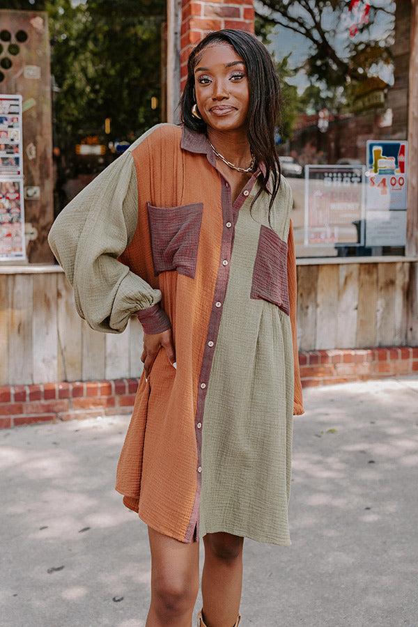Impressions Cabin Parkway Colorblock Tunic Dress