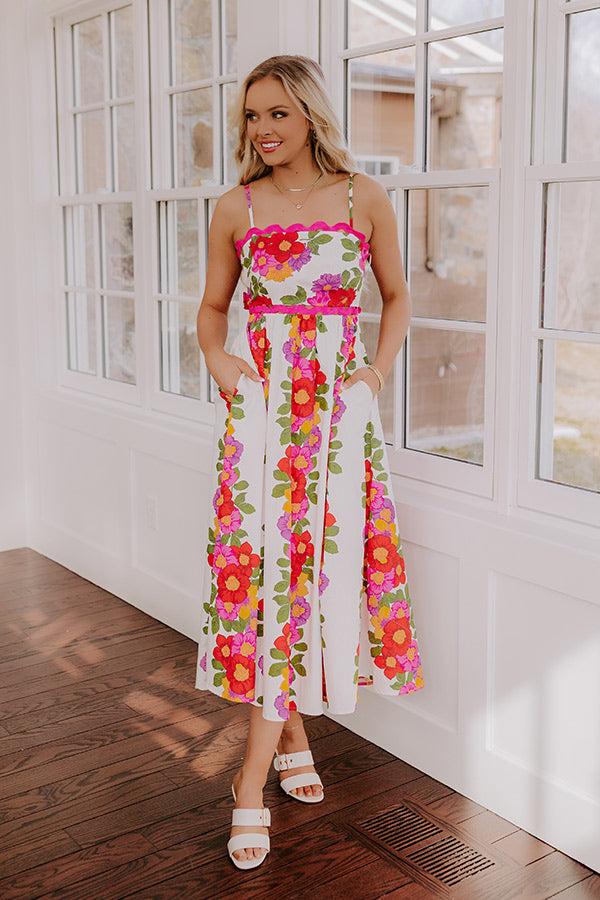 Impressions Cabo Cantina Floral Midi Dress