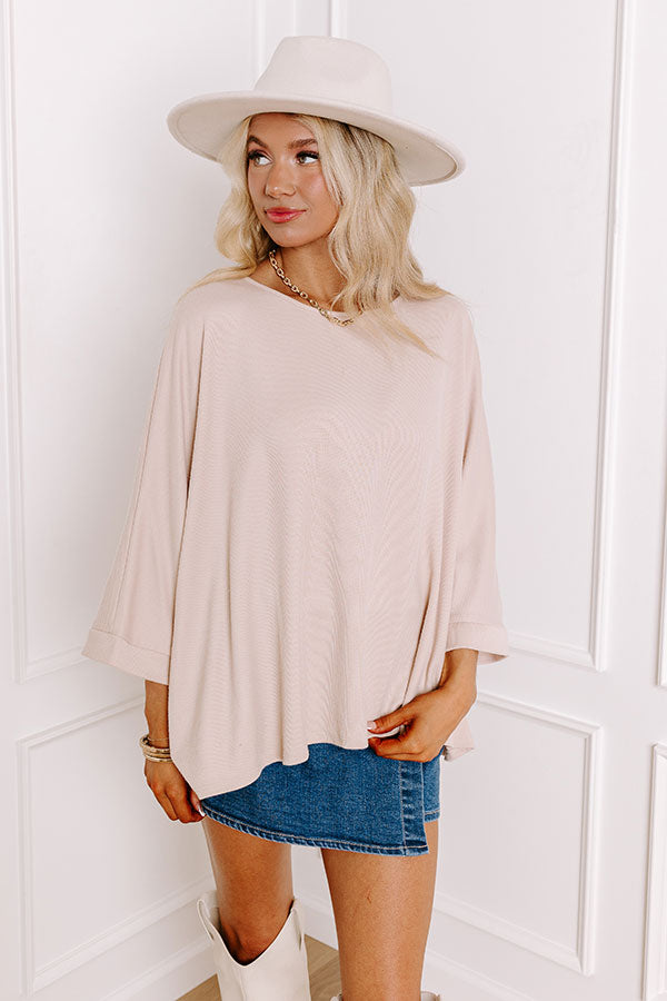 Impressions Cafe Brunch Shift Top In Beige