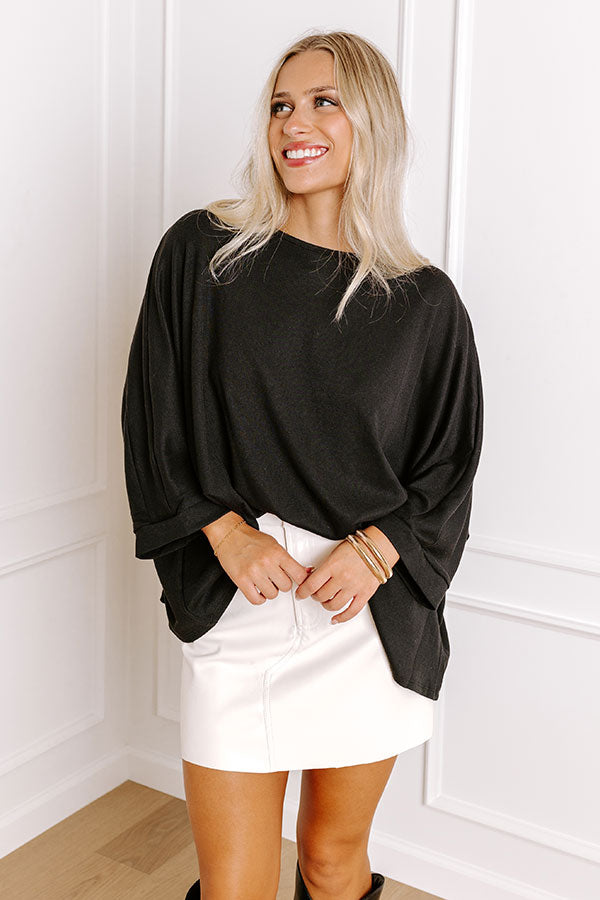 Impressions Cafe Brunch Shift Top in Black