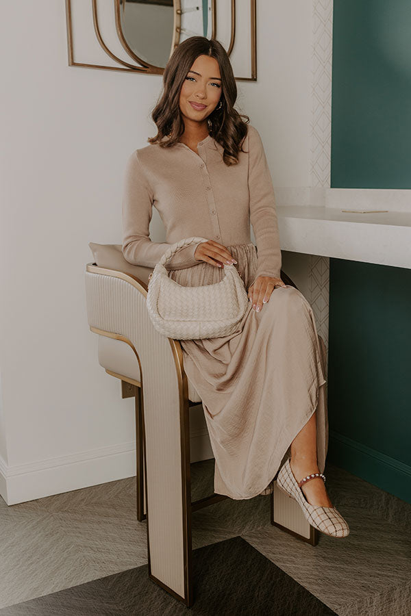 Impressions Cafe Charm Knit Midi Dress