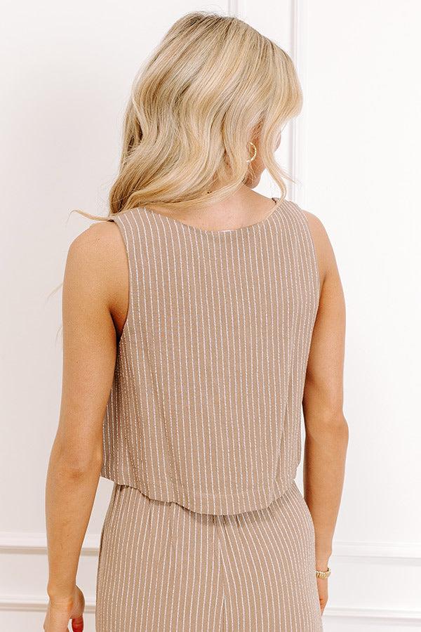 Impressions Cafe Chic Linen-Bend Top