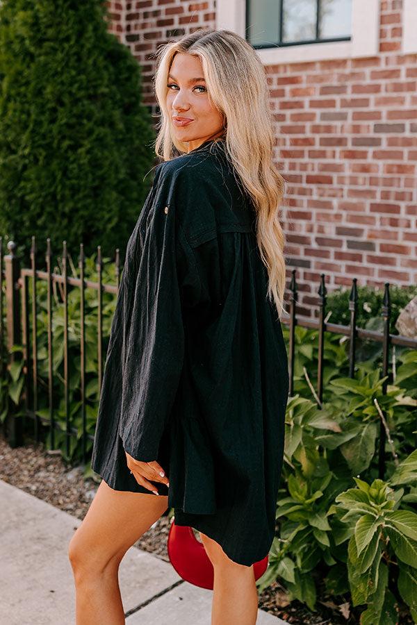 Impressions Cafe Cutie Button Down Mini Dress