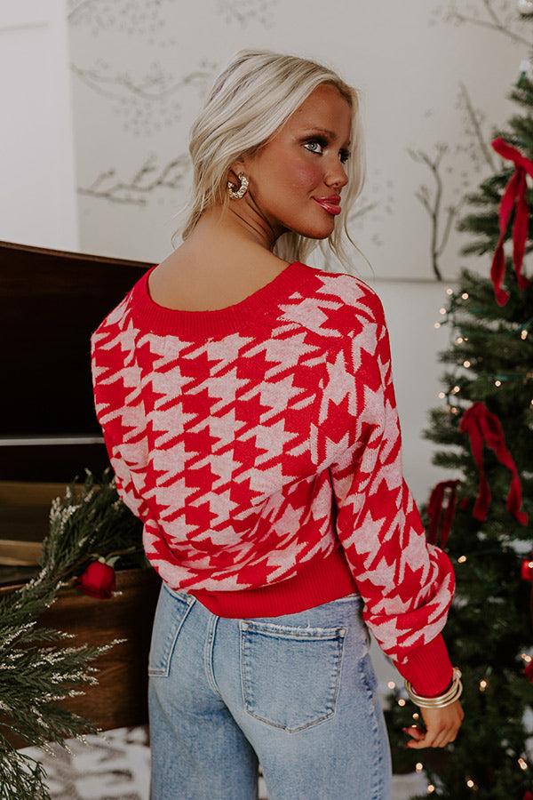 Impressions Cafe Cutie Houndstooth Cardigan