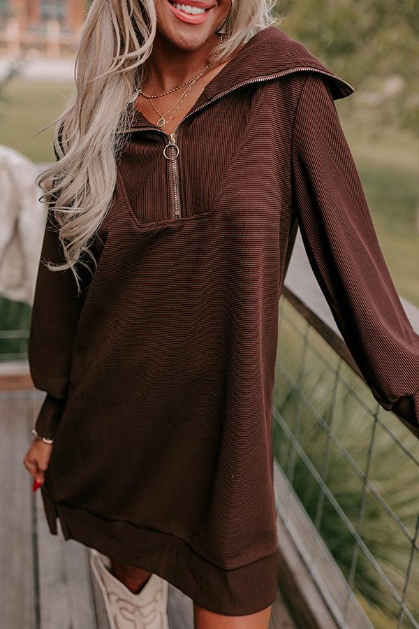 Impressions Cafe Meet Up Ribbed Mini Dress