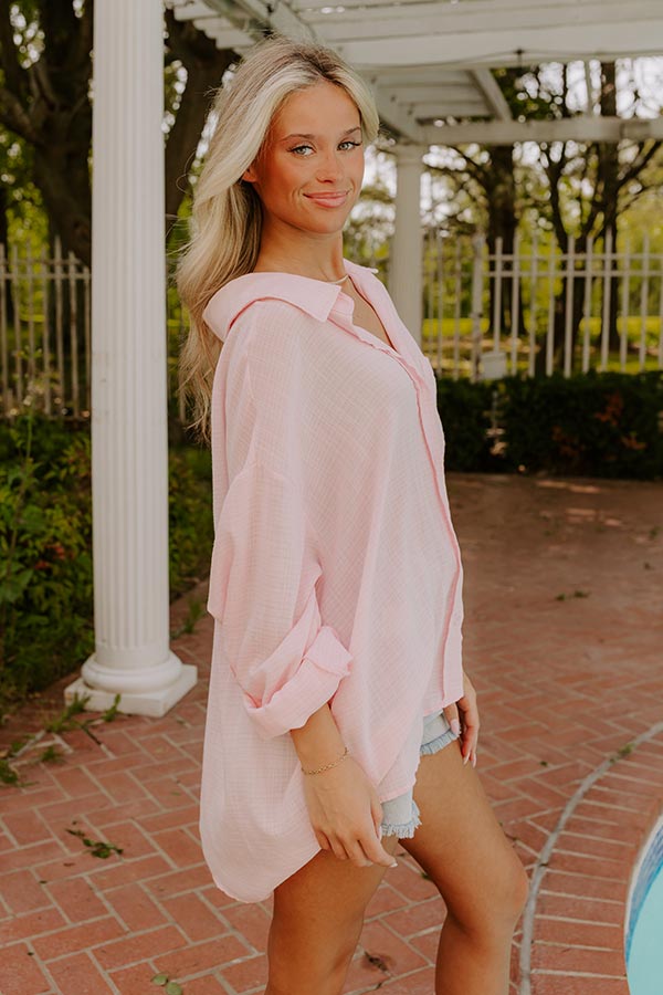 Impressions Cafe Meetup Oversized Button Up