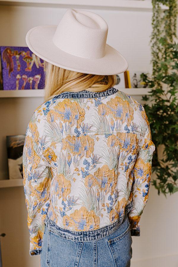 Impressions Call It Chic Floral Jacquard Jacket