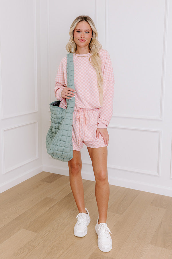 Impressions Call It Cozy Ultra Soft Shorts In Pink