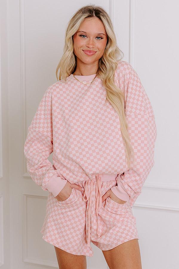 Impressions Call It Cozy Ultra Soft Tee In Pink