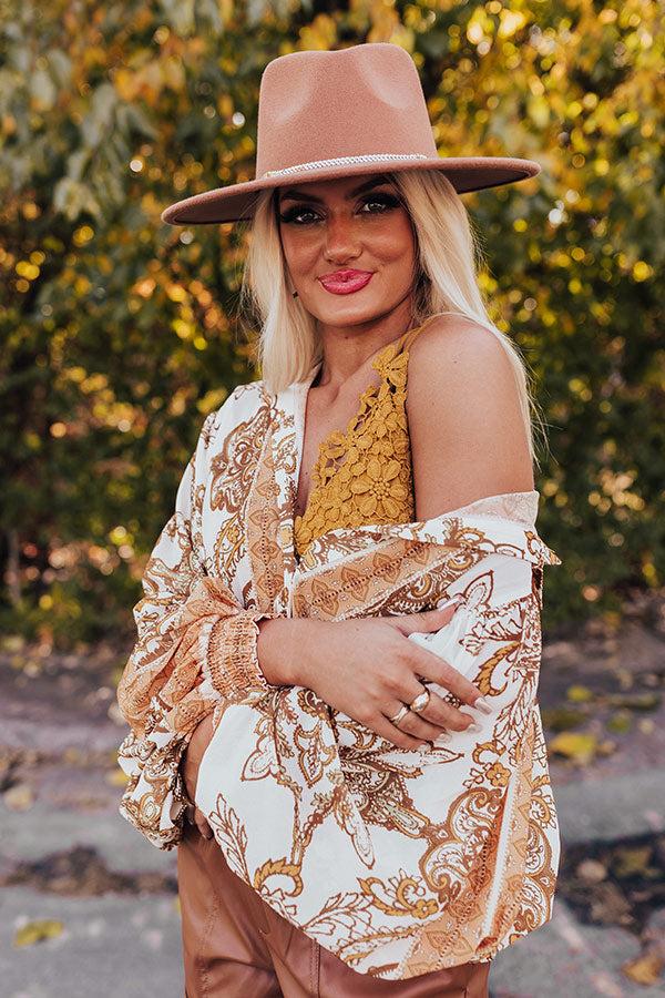 Impressions Call Me Yours Crochet Tank In Mustard