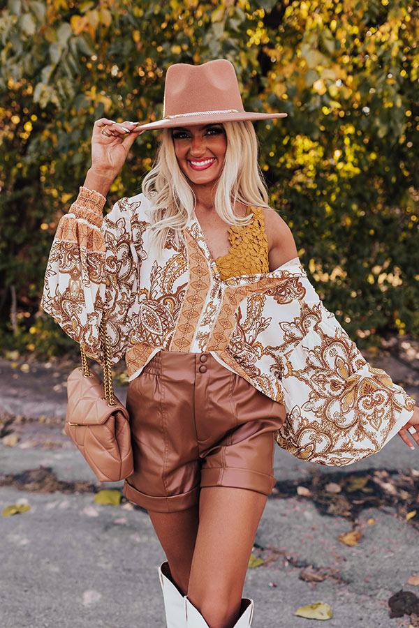 Impressions Call Me Yours Crochet Tank In Mustard