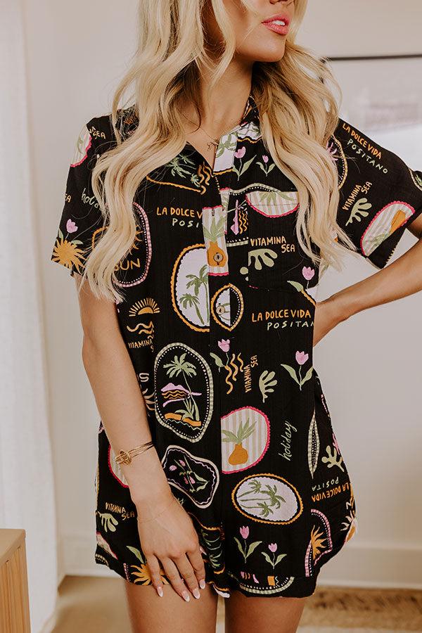 Impressions Cancun Ready Button Down Romper