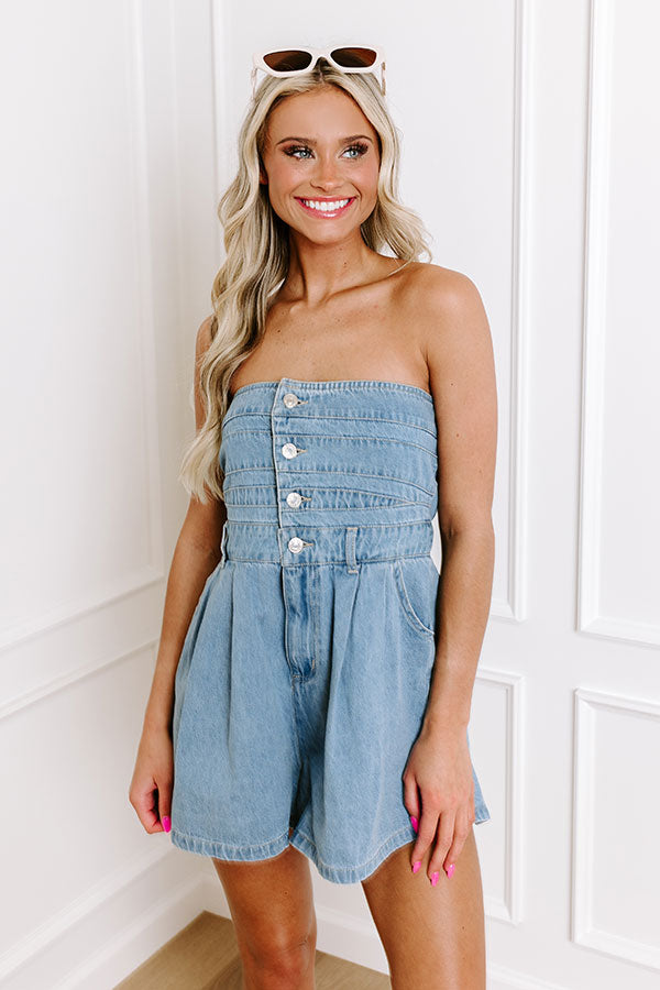 Impressions Carefree Days Denim Romper