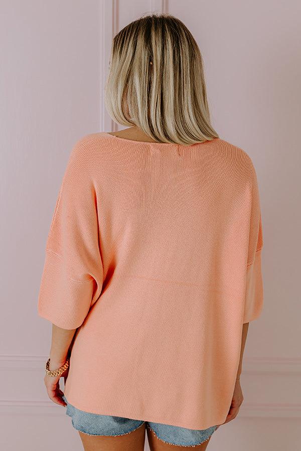 Impressions Casual Chic Shift Top In Light Coral
